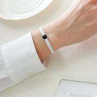 Bracelet femme cordon pierre