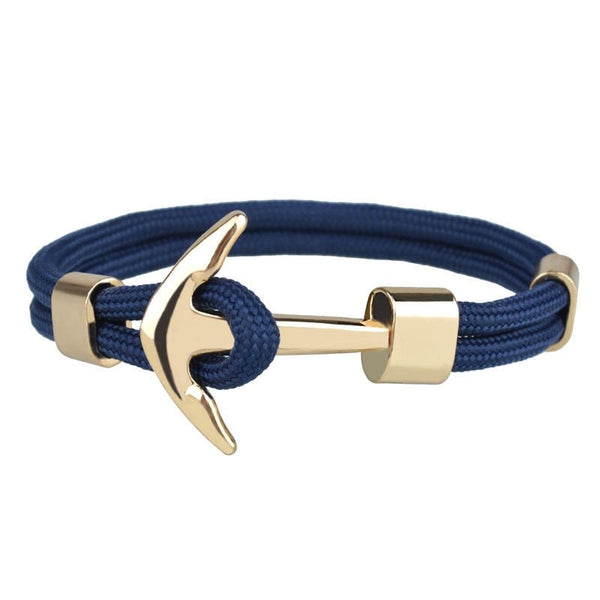Bracelet ancre bleu