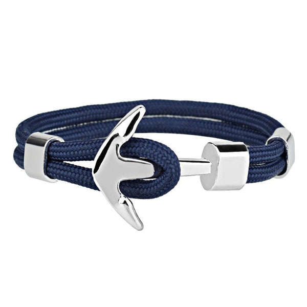 bracelet ancre cordon bleu