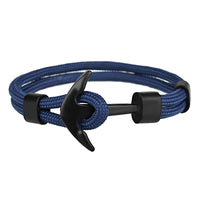 bracelet ancre bleu marine