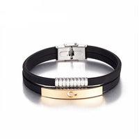 Bracelet Couple Silicone Noir