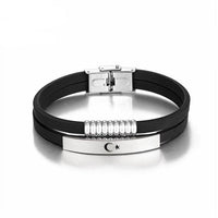 Bracelet Couple Silicone Noir
