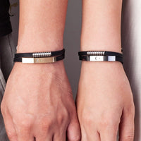 Bracelet Couple Silicone Noir