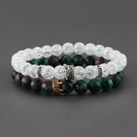 Bracelet pierre blanche transparente