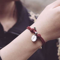 Bracelet cordon initiale