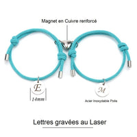 Bracelet Couple Lettre au choix