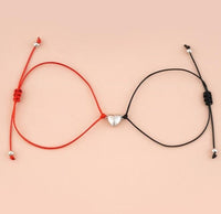 Bracelet fin rouge et noir