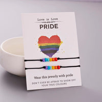 Bracelets perles arc en ciel