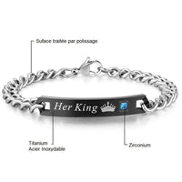 Bracelet Her King His Queen