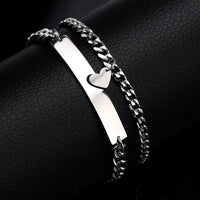 Bracelet double pour couple