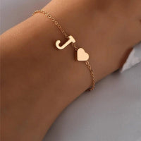 Bracelet Initiale Coeur