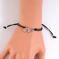 Bracelet Coeur Entrelace Noir