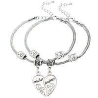 Bracelet Mère Fille Argenté