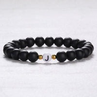 Bracelet avec initiale homme