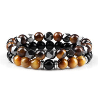 Bracelet pierres brunes