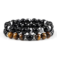 Bracelet oeil de tigre noir