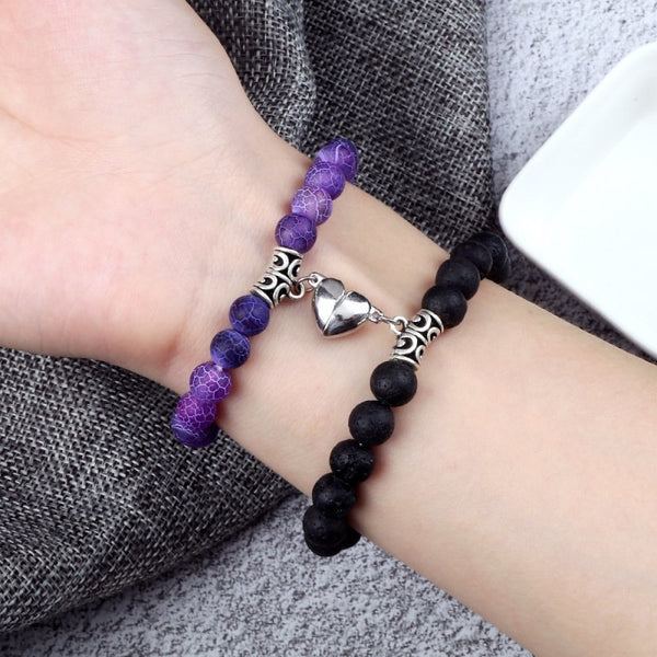 Bracelet avec pierre violette