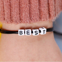 Bracelet cordon noir femme