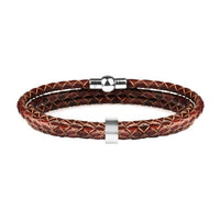 Bracelet homme cuir et acier