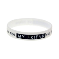Bracelet silicone amitié blanc