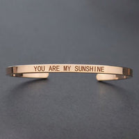 Bracelet jonc avec message gravé