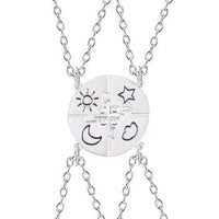 Collier Amitié pour 4 (Soleil Etoile Lune Nuage)