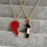 Collier Bouteille Cœur