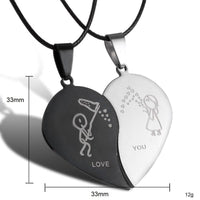 Collier Coeur 2 Parties