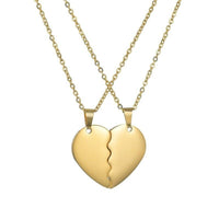 Collier Coeur Separable Couple Or