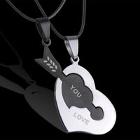 Collier Coeur Séparable Couple (Argent)