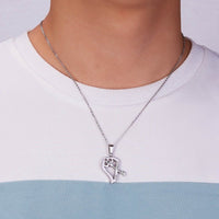 collier clé coeur