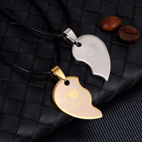 pendentif moitié de coeur or