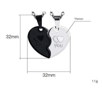 Collier Couple Coeur Séparable