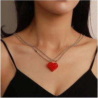 collier lego coeur couple