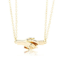 Collier Couple Main Enlacé