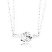Collier Couple Main Enlacé