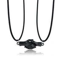 Collier Couple Main Enlacé