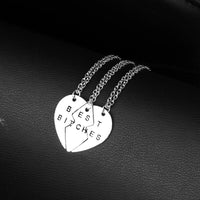collier d amitié pour 3 en coeur
