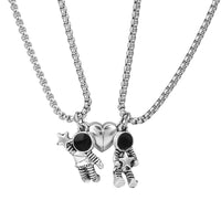 collier coeur aimanté