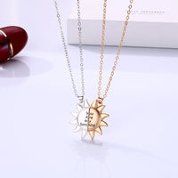 collier soleil doré