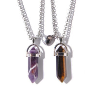 collier pierre hexagonale