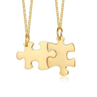 Collier puzzle or pour 2 personnes