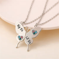 Collier Big Sis Lil Sis Papillon