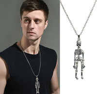 collier squelette homme