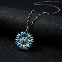 collier pendentif tournesol