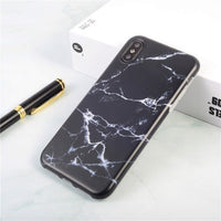 coque iphone 7 marbre noir