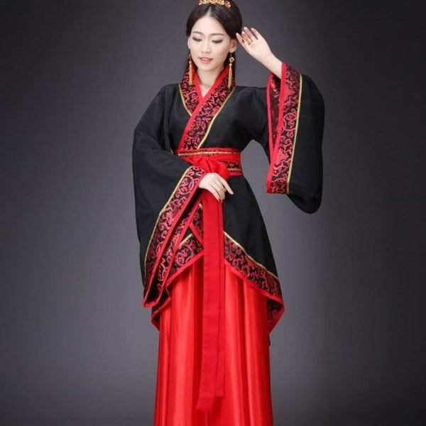 Robe chinoise noire rouge