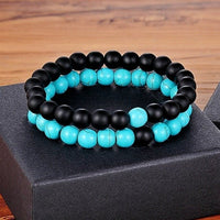Double Bracelet en Onyx