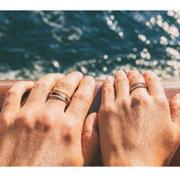 bague fiancaille bois