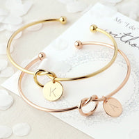 Bracelet jonc lettre